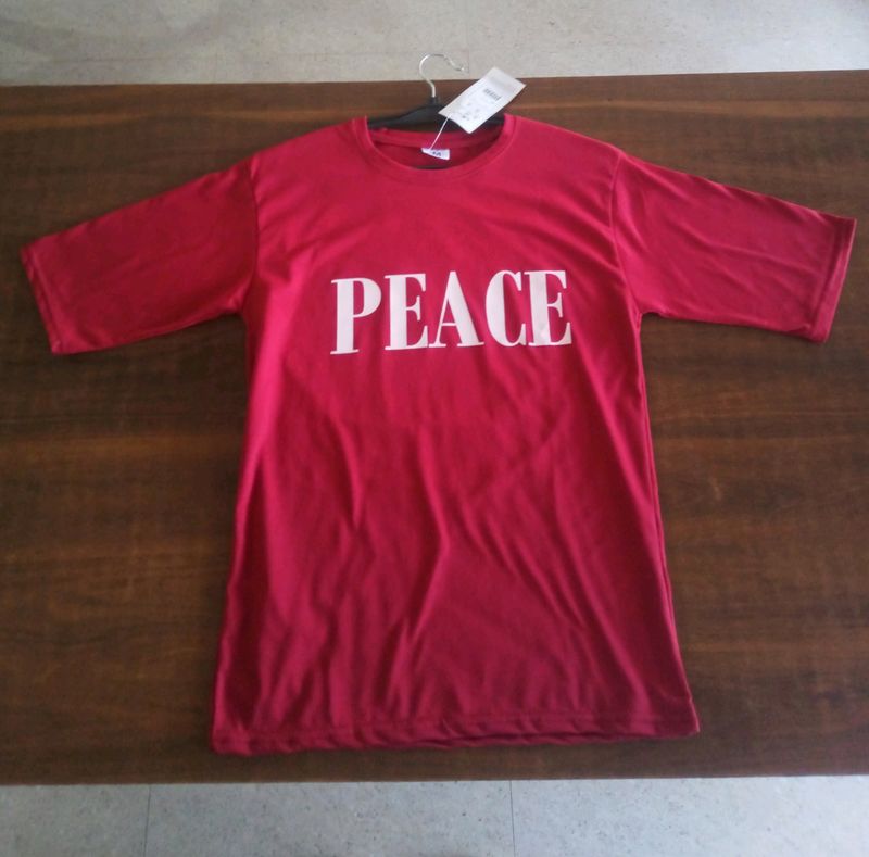 Stylish Red Cotton T-shirt for Men and Women