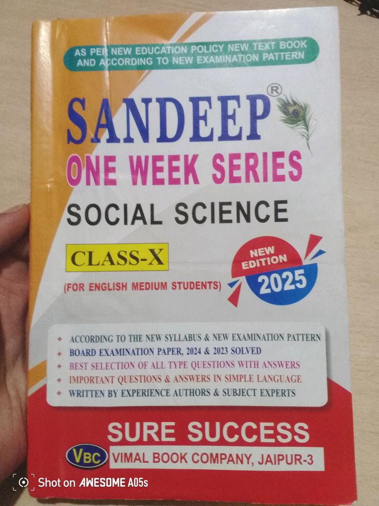 Sandeep Class 10 New Edition 2025 social Science