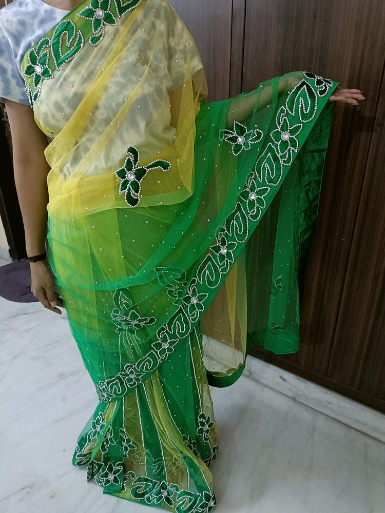 Lehanga Saree With Blouse And Peticoat