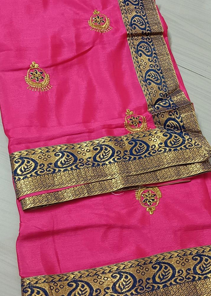 Georgette Pink Colour Saree