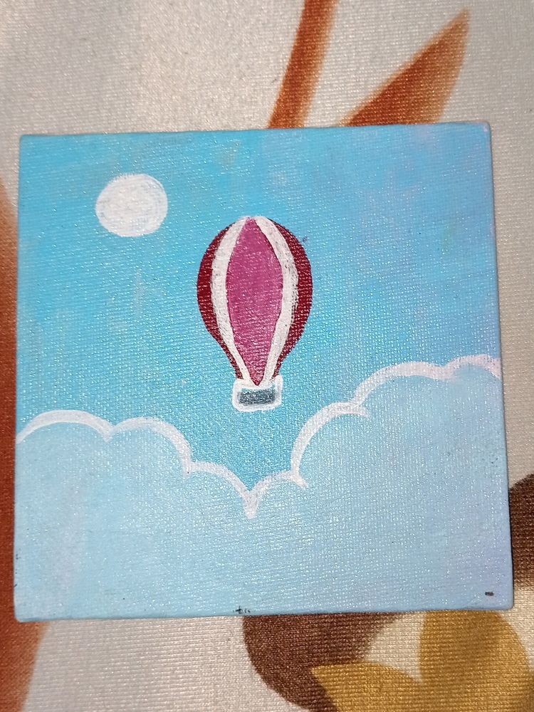 Sky Parachute Painting On Canvas