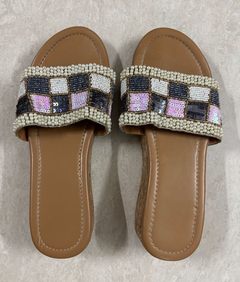 Beaded Platform Slippers For Sale!