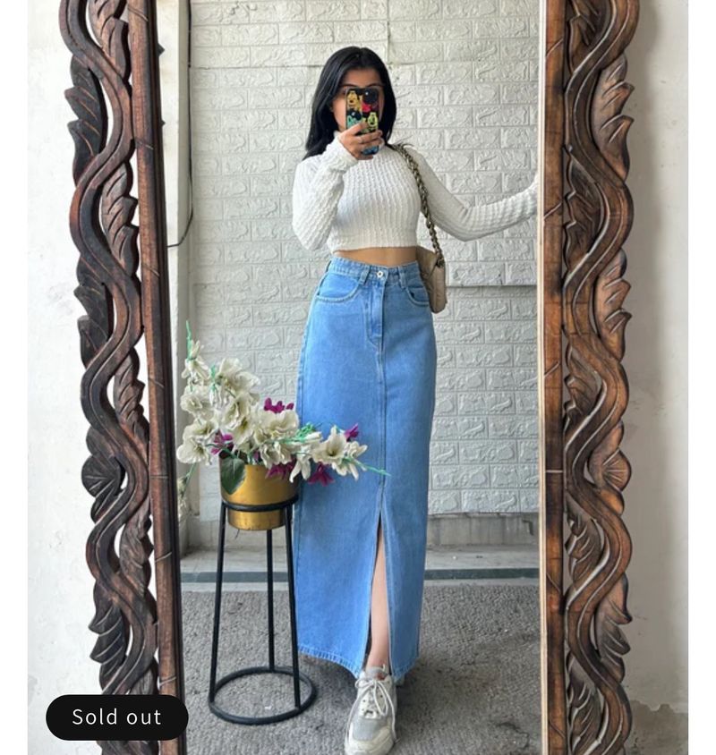 Imported Zara Denim Skirt