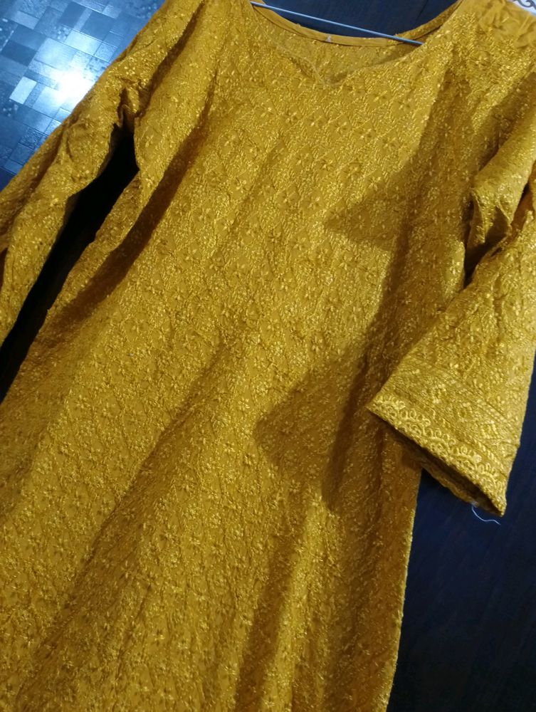 Beutiful  Colour Chiken Kari Kurti