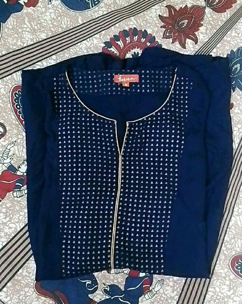 NAVY BLUE KURTI / TUNIC (M SIZE)