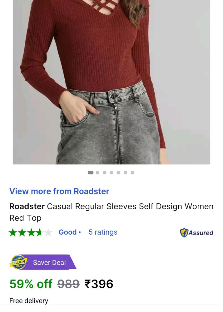 Roadster Top Cut Out Full Sleeves