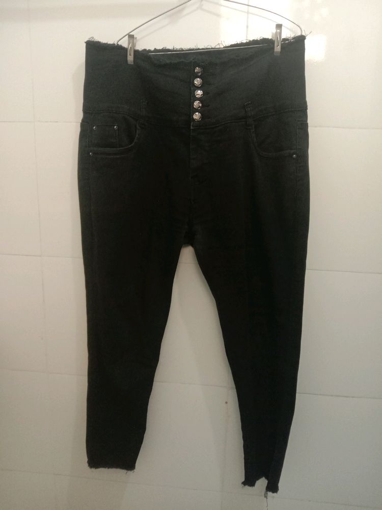 High Waist Jeans Black