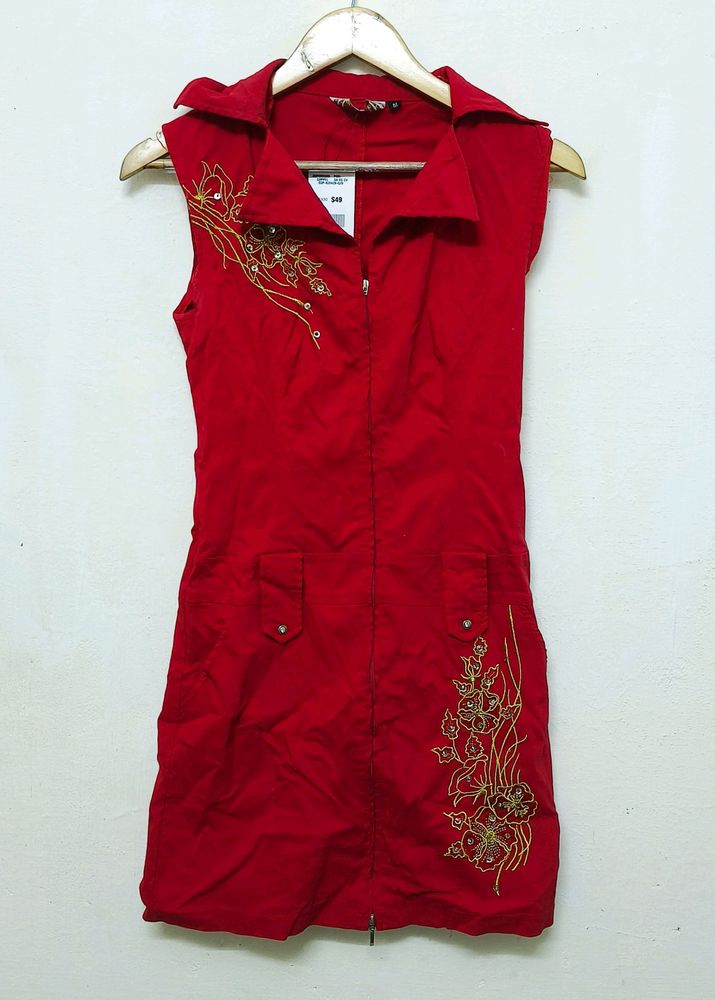 Trendy New Red Long Top For Women