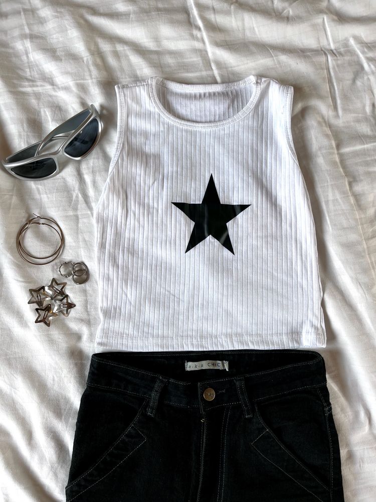 y2k star tank top ⁠☆⁠☆🎸