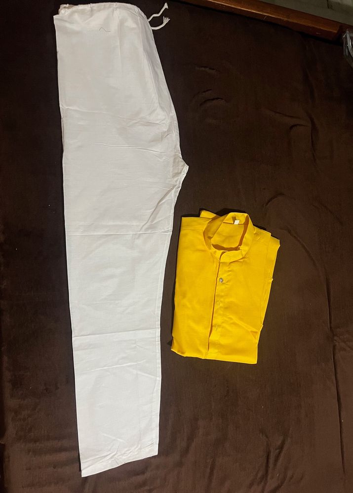 Yellow Kurta Pajama For Mens