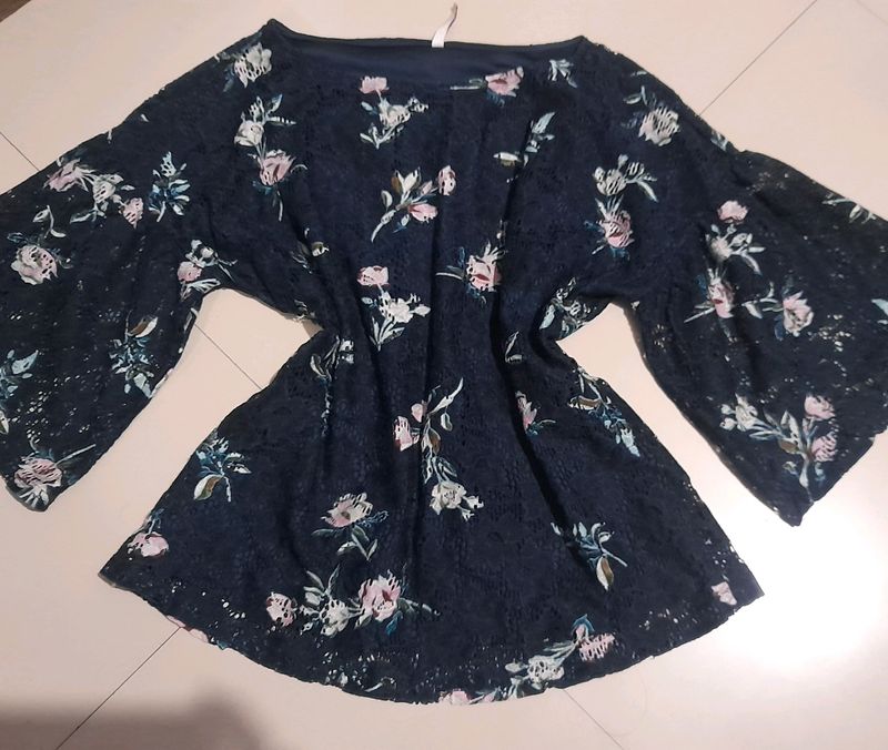 Blue Floral Top