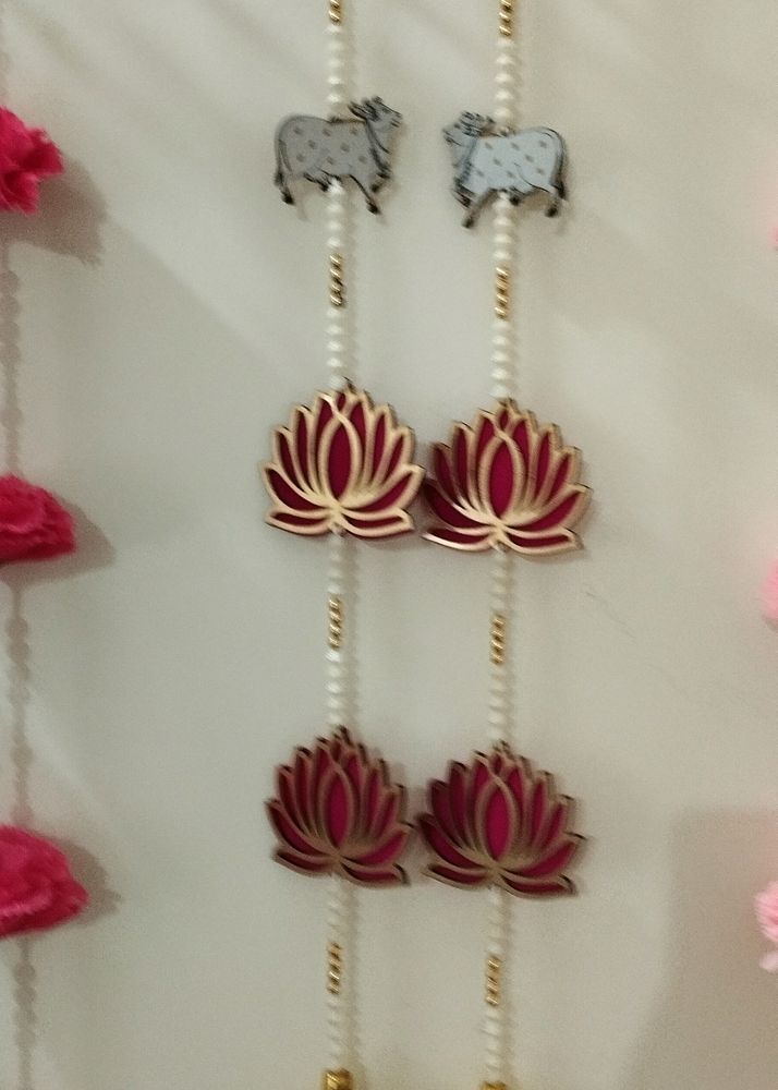 Lotus And Cow Wall Hanging