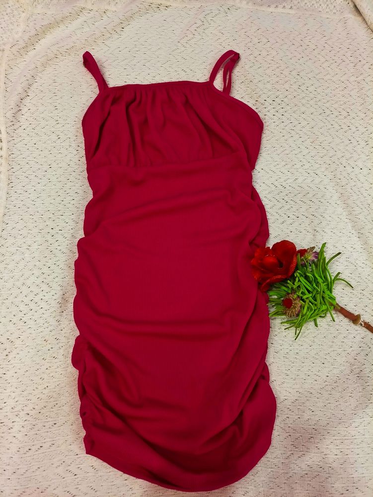 Rose Pink Western Dress For Women