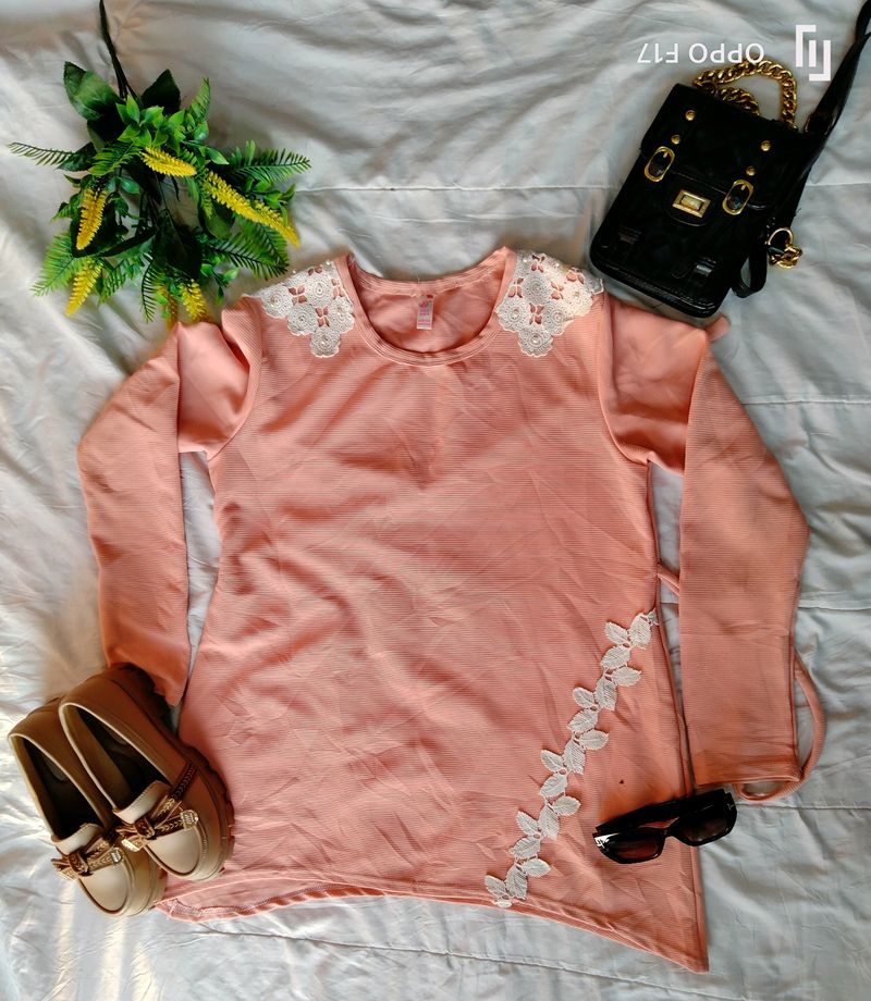 Peach Stylish Top