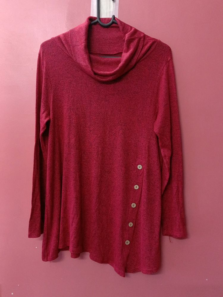 POLO NECK RED COLOUR TOP❤️