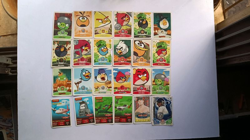 ANGRY BIRD,Cars,Wwe CARDS