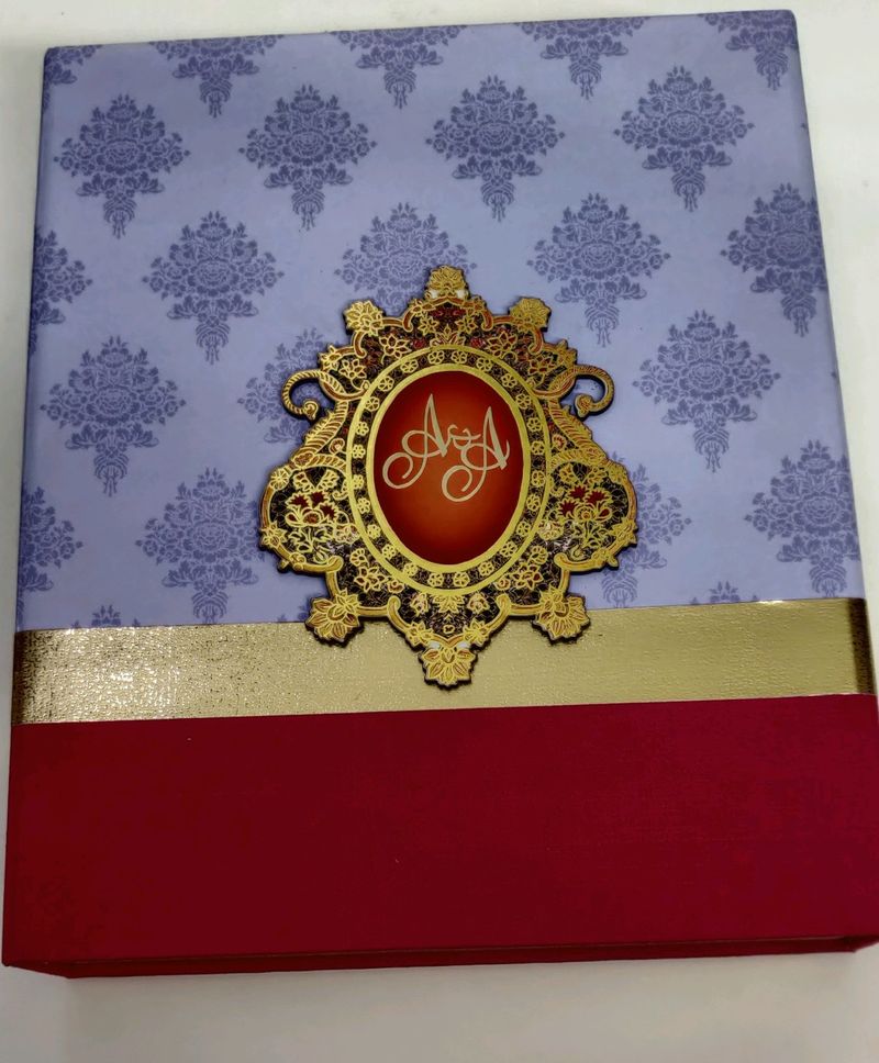 🎠 ROYAL LOOK WEDDING CARD WITH BOX🎺