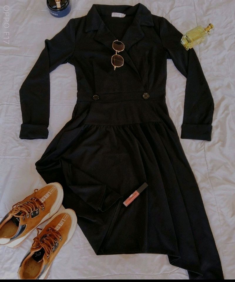 Aesthetic Korean Black One Piece