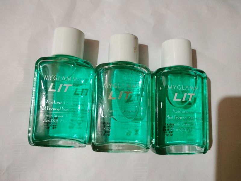 My Glam Lit Nail Polish Remover Pack Of 3