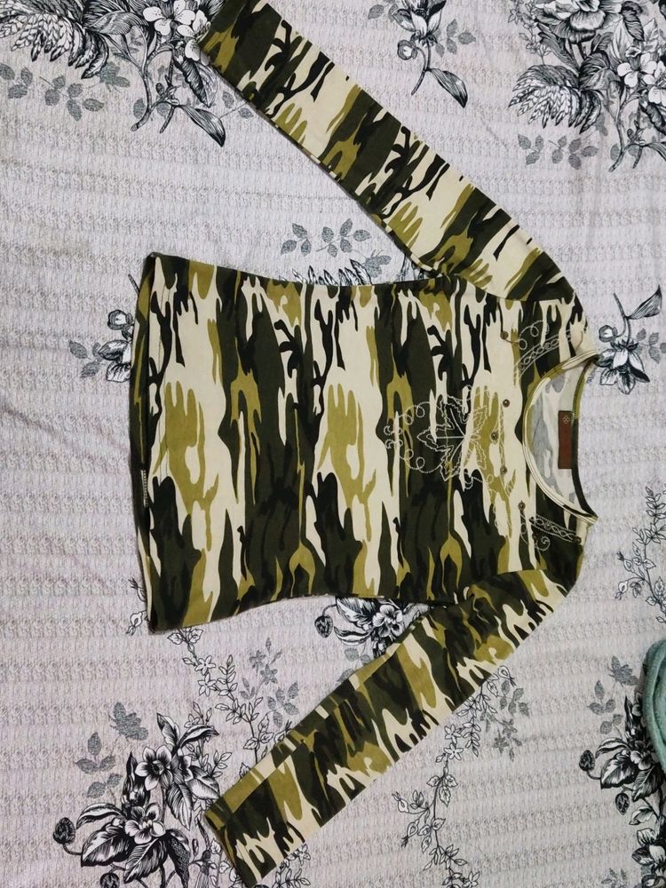 Women Camouflage Top