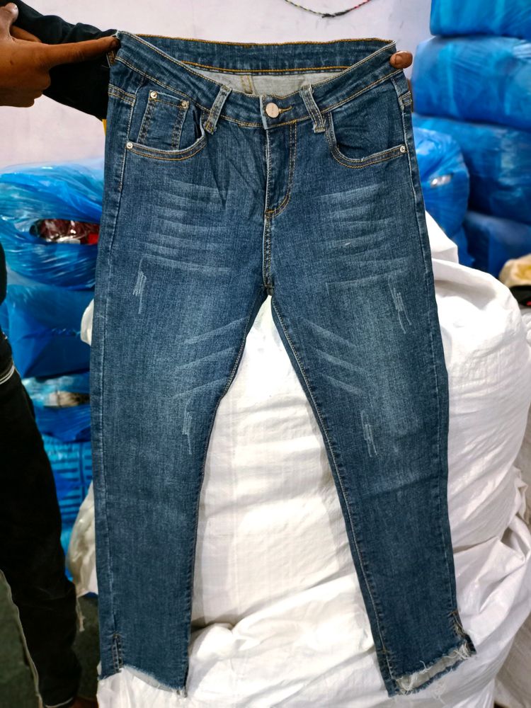 Ladies Dark Blue Jeans Size - 28