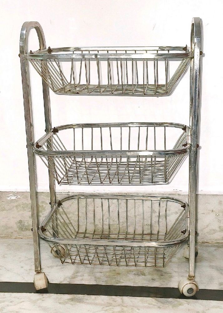 RS Stainless Steel Vegetable Stand Kitchen Trolly