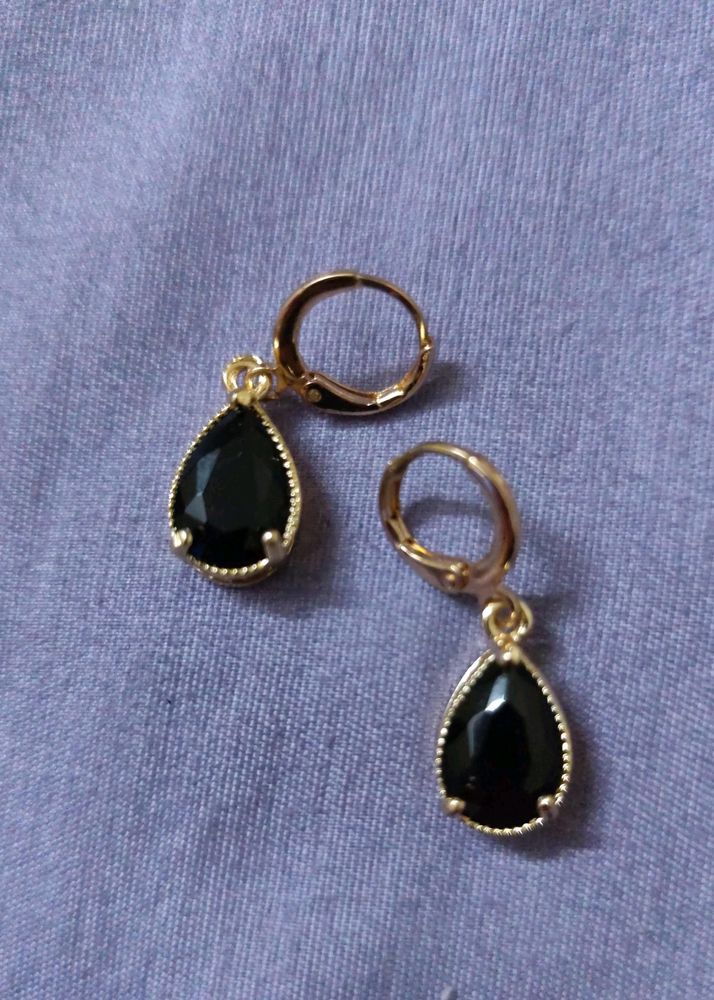 black earrings