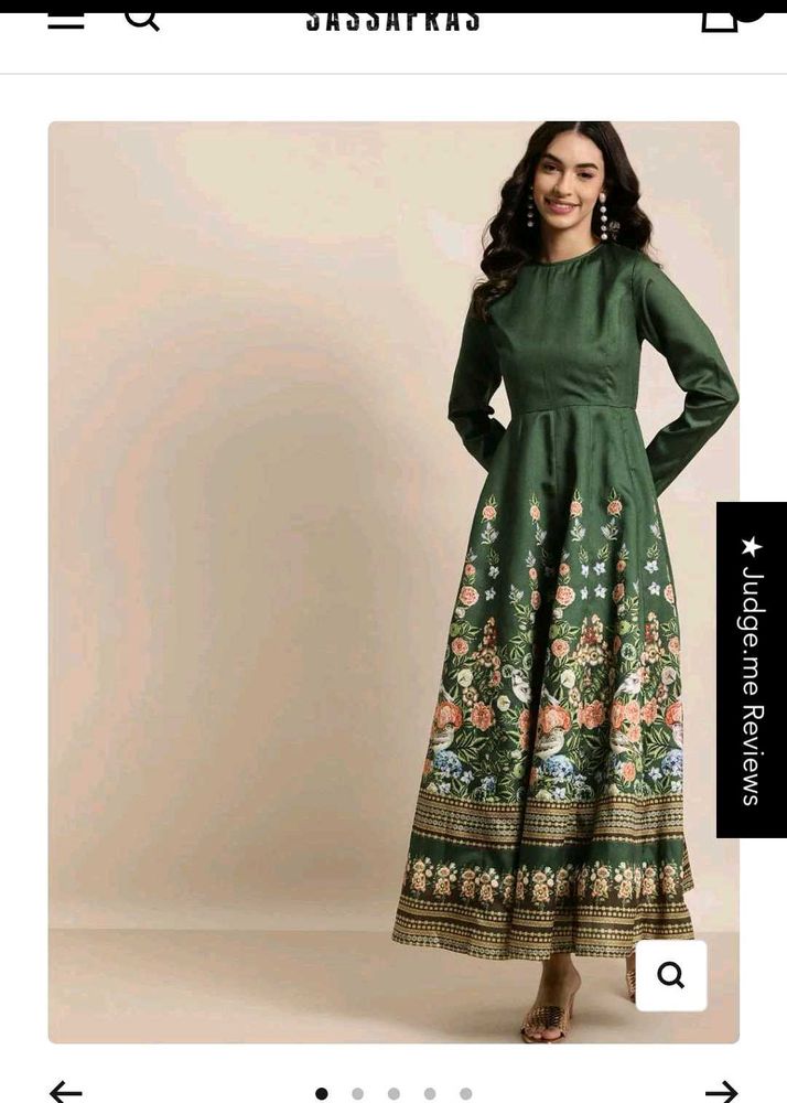 Sassafras Ethnic Green Gown