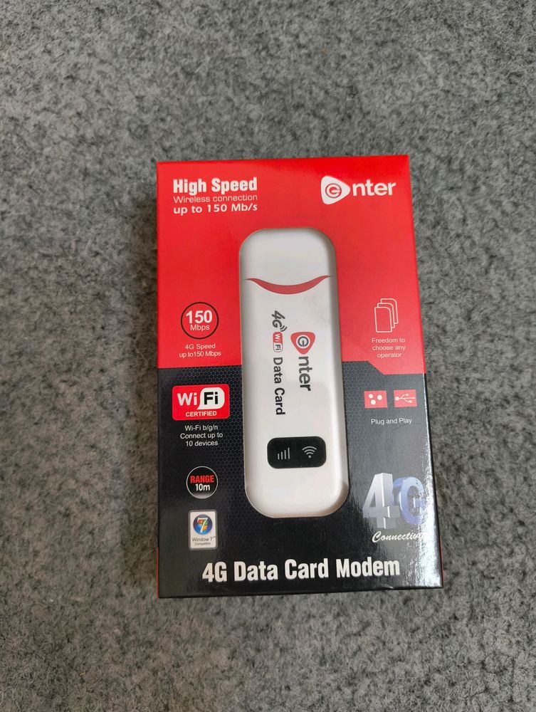 ENTER HIGH SPEED DATA CARD 4G MODEM (ANY SIM)