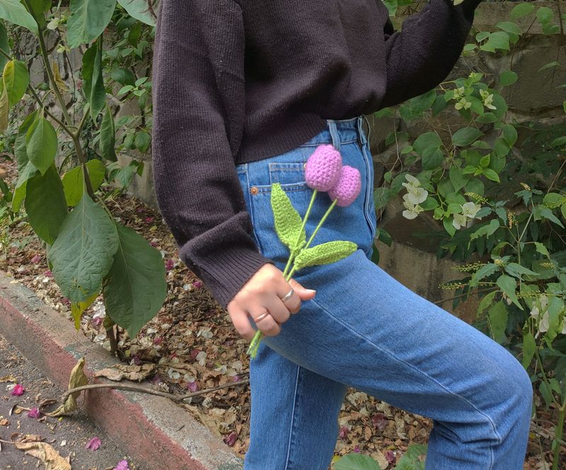 Crochet Tulips(2 Units)- Tulip Pink