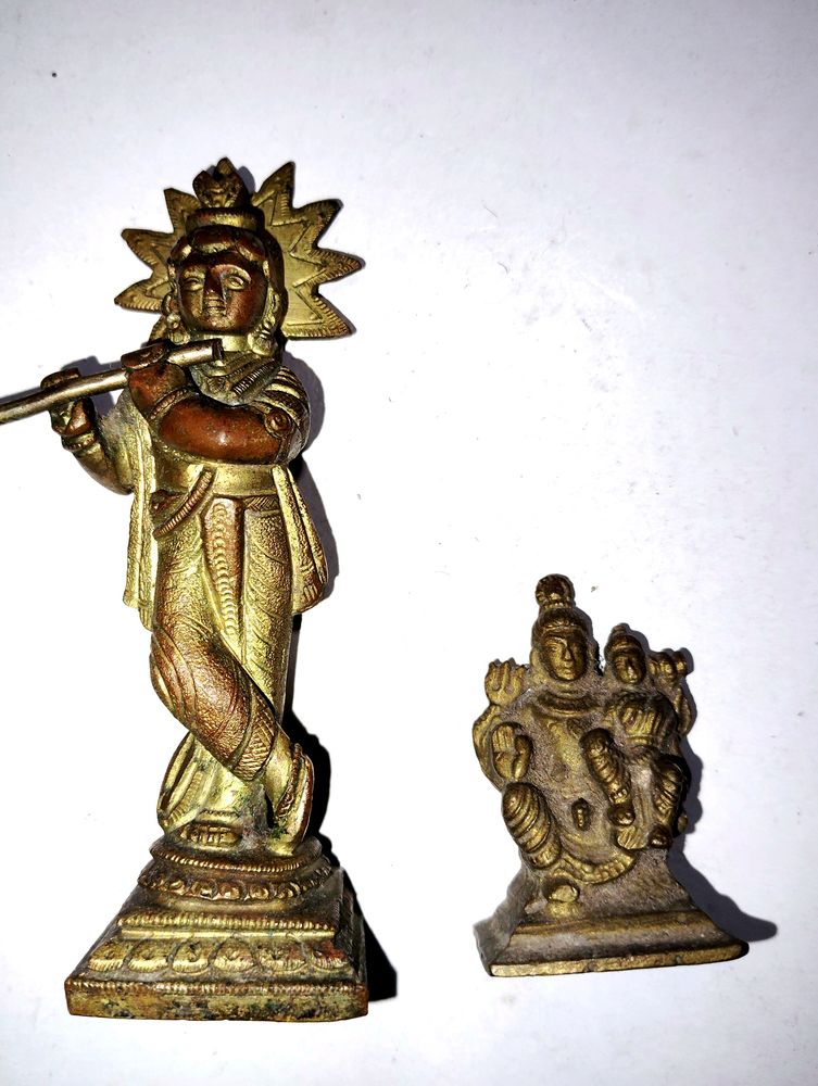 Combo Siva Parvathy & Krishna Idols