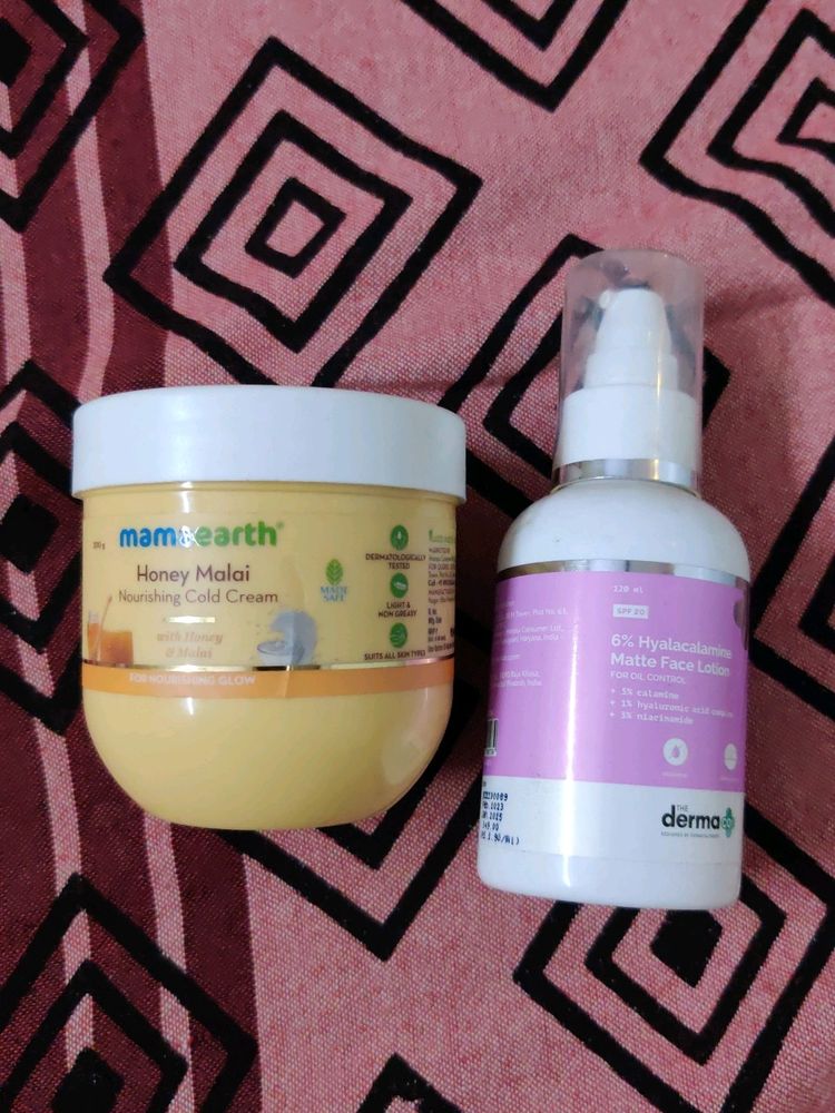 Mamaearth Cold Cream & Derma Co Hyalacalamine