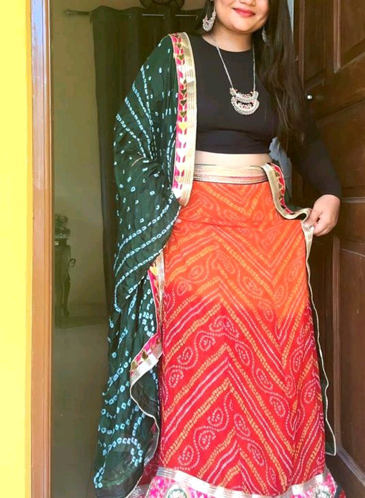 Bandani Print Lehenga