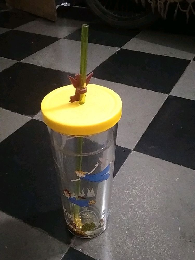 Juice Bottle With Straw. Made By Quality Plastic