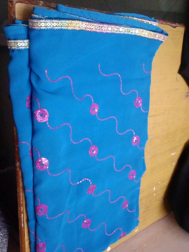 Beutiful Full Work And Border Saree