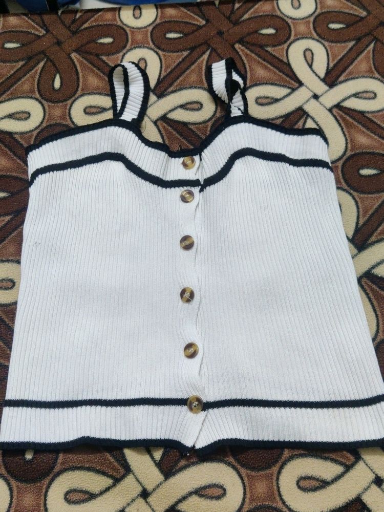 Button Up Crop Top