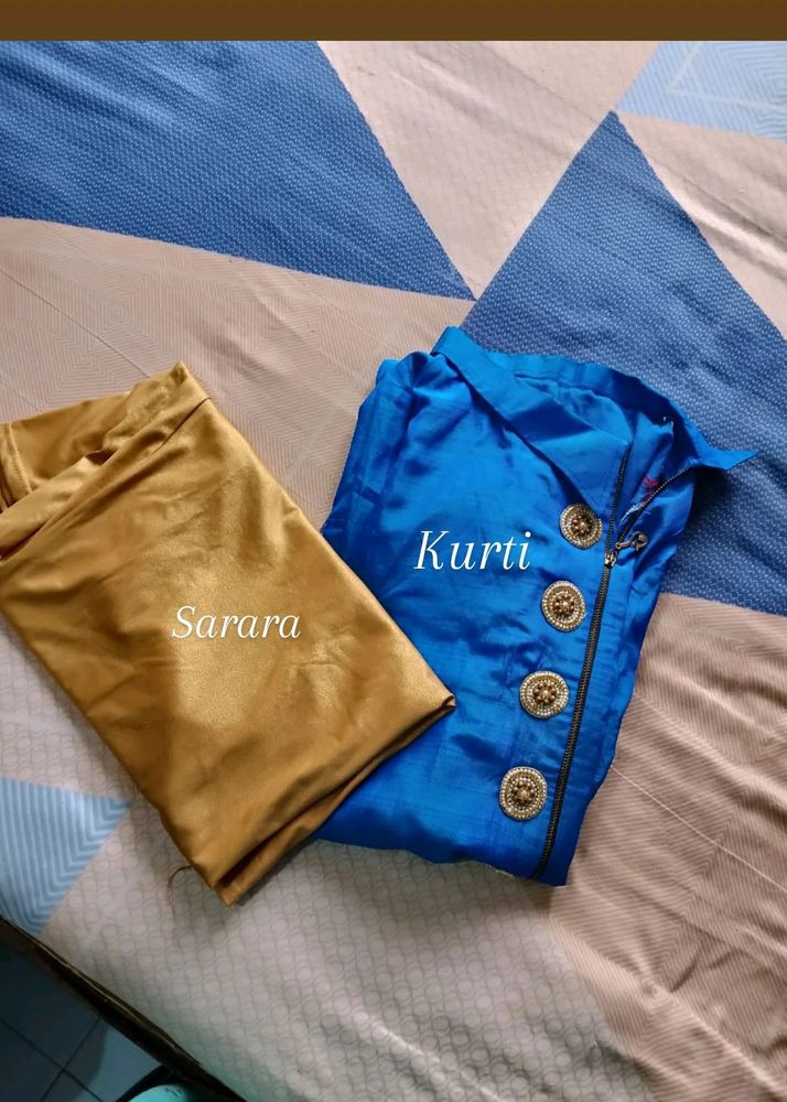 Designed Kurti With Sarara