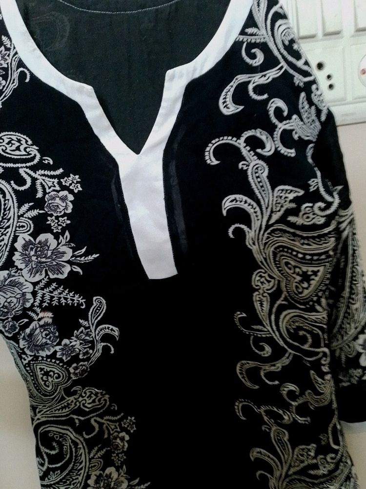 Black Kurti With Beautiful Designs