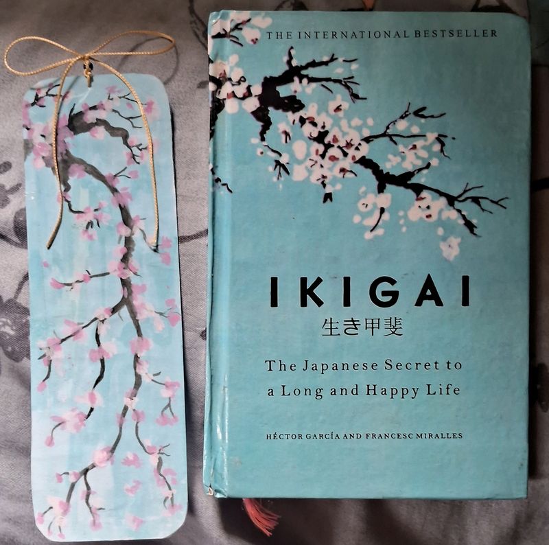 IKIGAI BOOK with Aesthetic Bookmark (Hardcover)