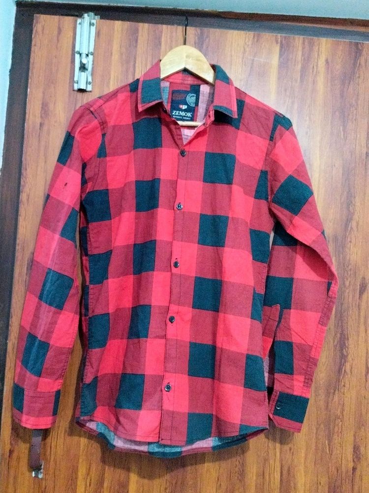 Zemok Brand Red Shirt For Men