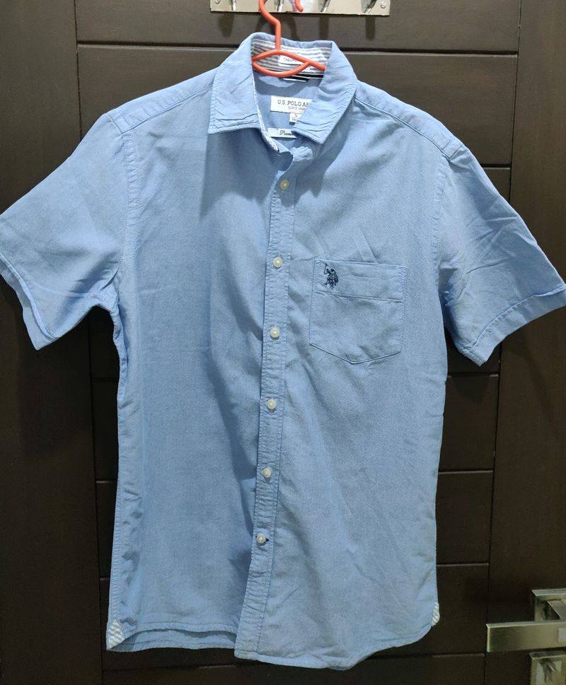 U.S. Polo Sky Blue Shirt For Men.
