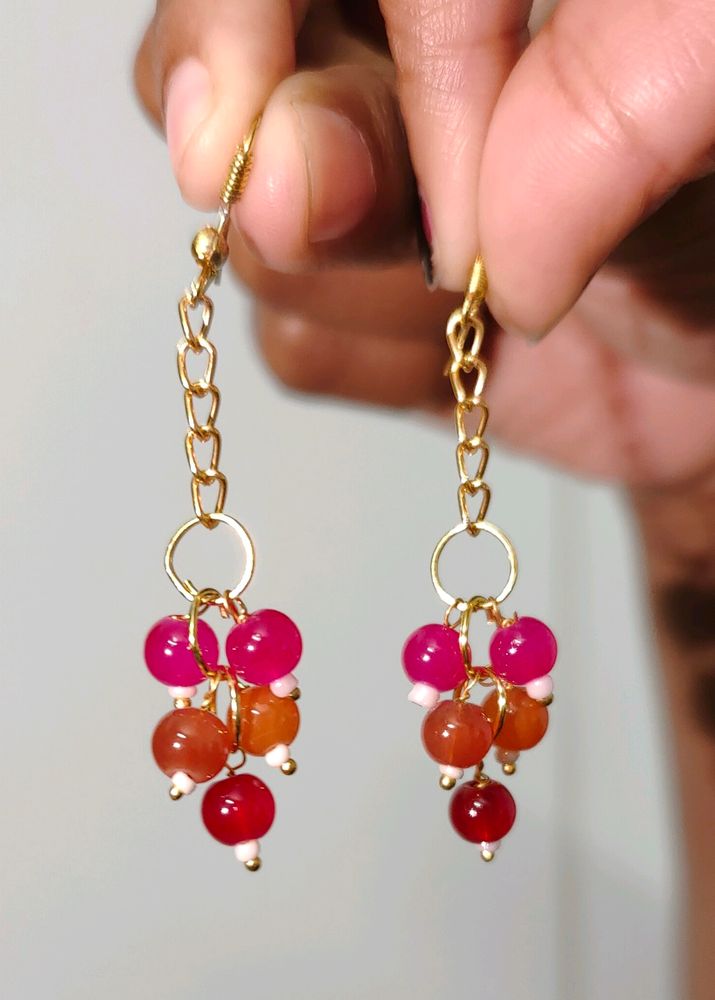 Grape Bunch Bead Earring