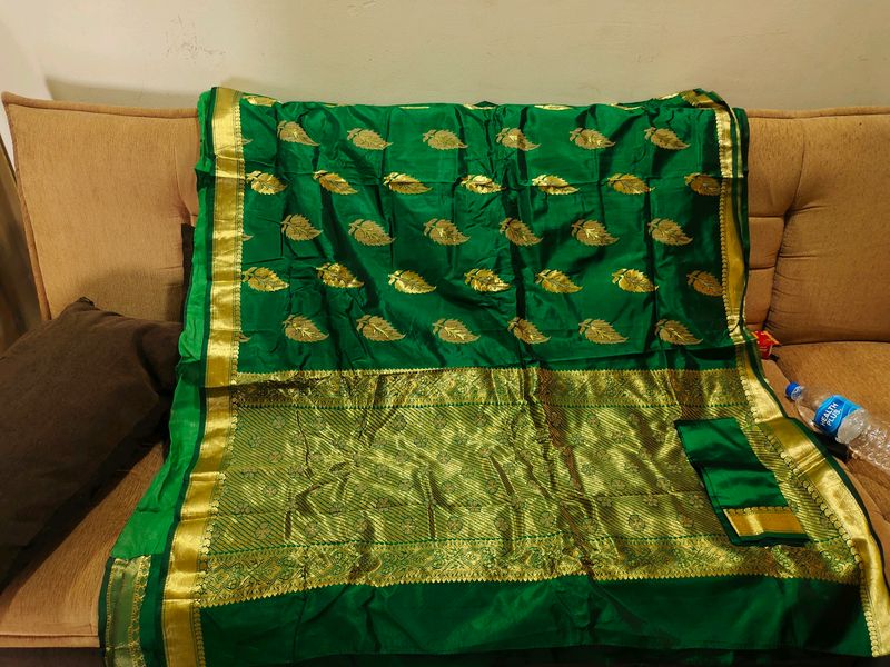 Green New Banarasi Silk Saree