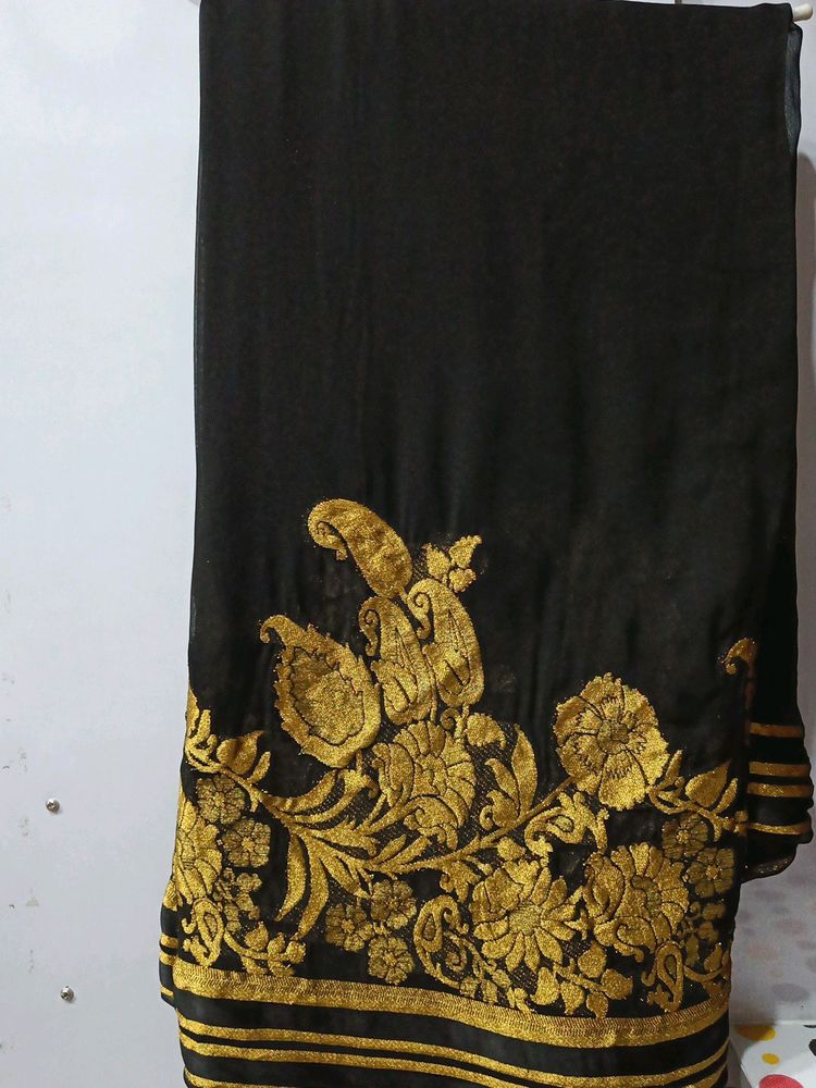 Black saree for women