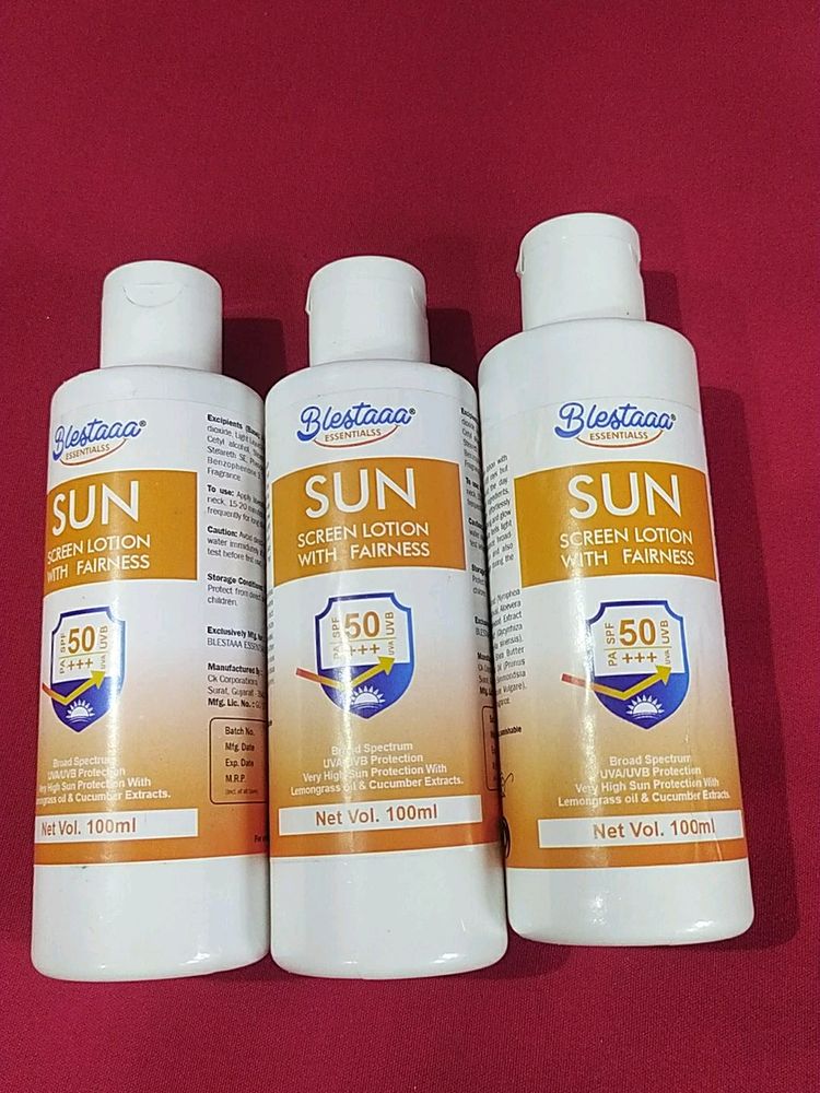 Sunscreen Lotion With Fairness 50 PA+++