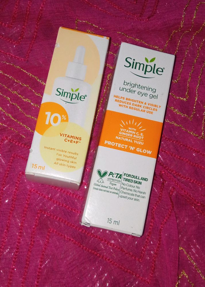 Simple Serum And Eyecream