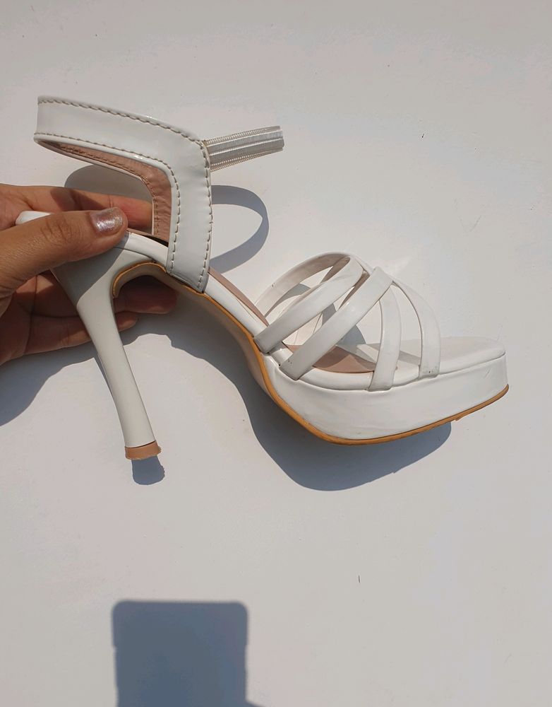 Beautiful White Heel Sandal