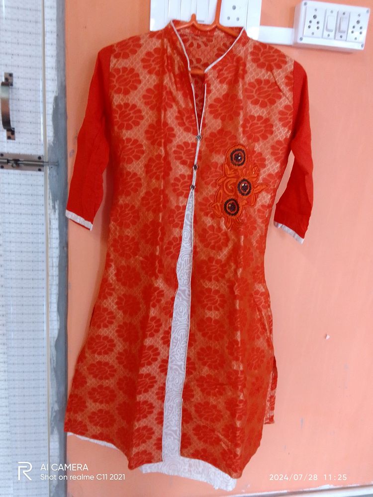 Orange Colour Kurti