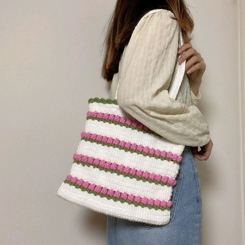 Tulip Crochet Tote Bag