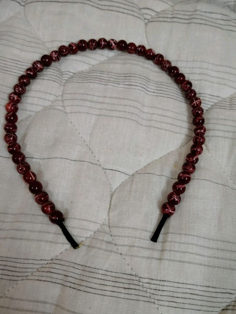 Hair Band Made With Marble Beads